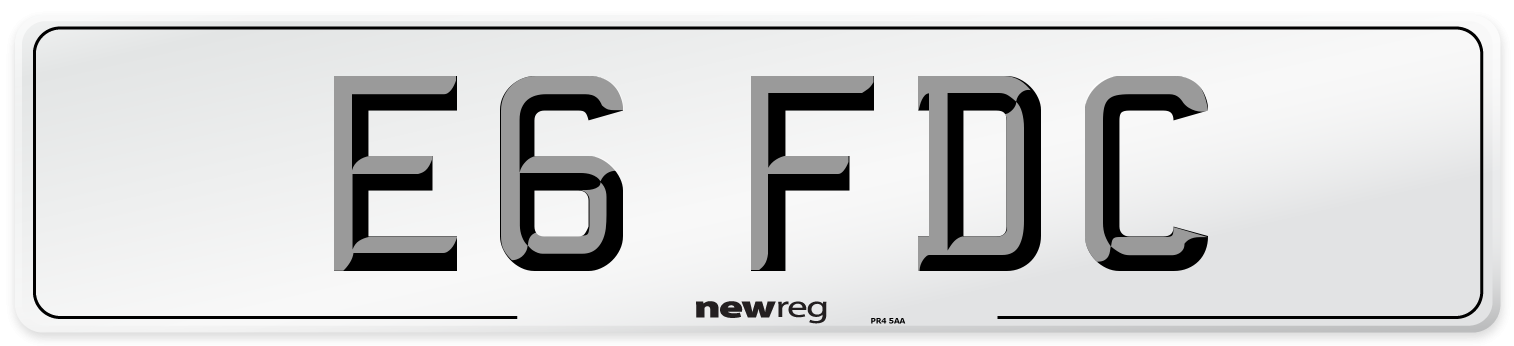 E6 FDC Number Plate from New Reg